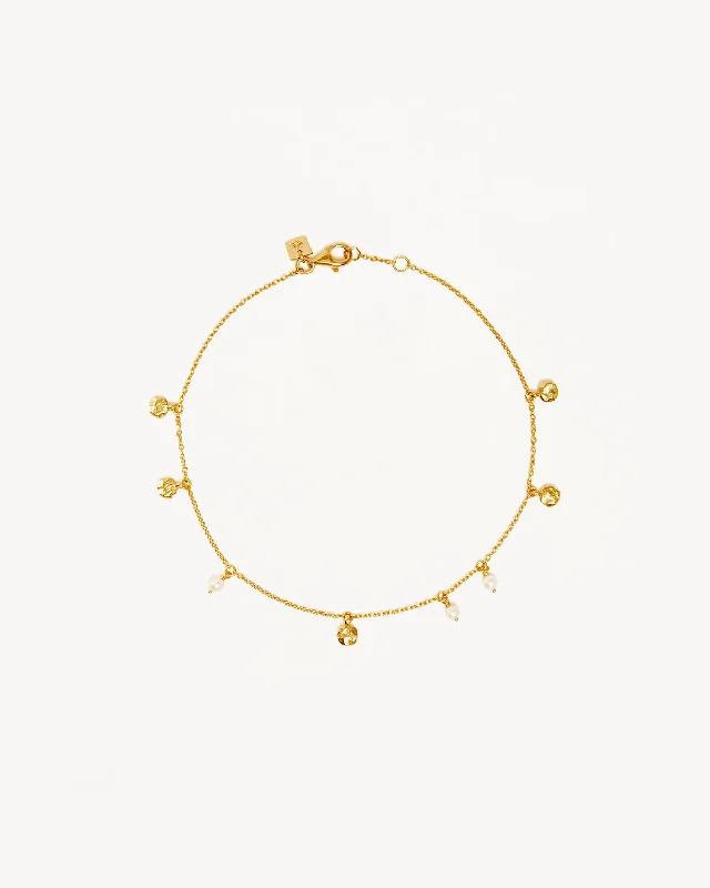 18k Gold Vermeil Endless Grace Pearl Anklet