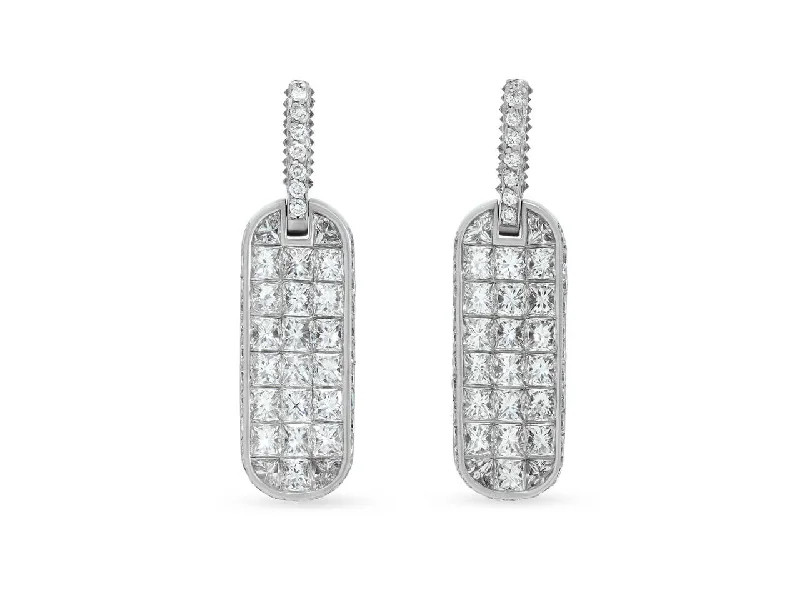 Bez Ambar Diamond Earrings in 18K White Gold