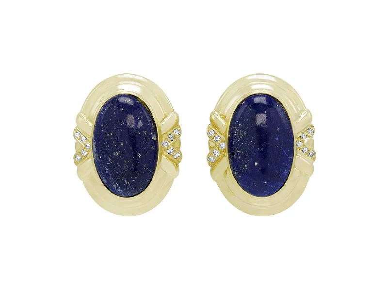 Lapis Earrings in 18K Gold