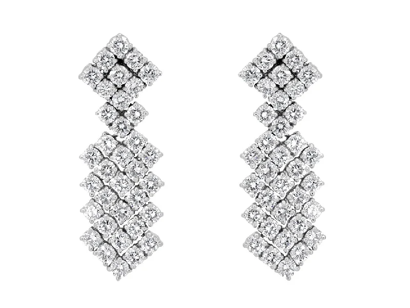 Hammerman Brothers Diamond Dangle Earrings in Platinum