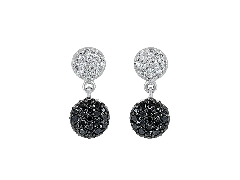 Rhonda Faber Green 'Mini Diamond Dot' Earrings in 18K White Gold