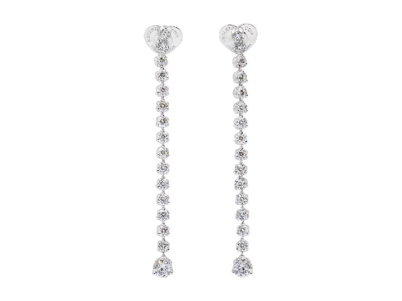 Roberto Coin Diamond 'Tulip Duster' Earrings in 18K White Gold