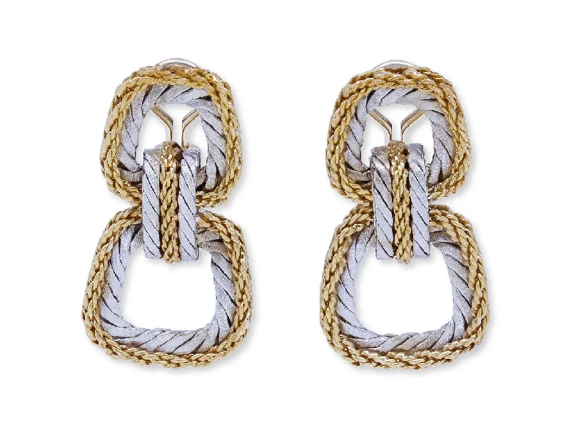 Buccellati Two-Tone Earrings in 18K Gold