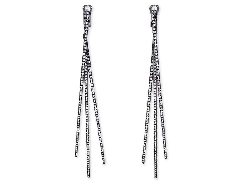 Repossi 'Planches' Diamond Earrings in 18K Blackened Gold