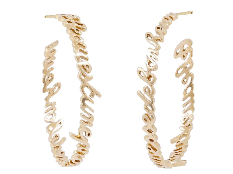 Lorenz Baumer Hoop Earrings in 18K Rose Gold