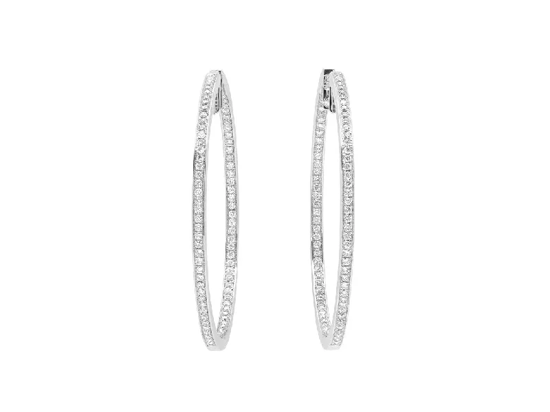 Gubelin Diamond Hoops in 18K White Gold