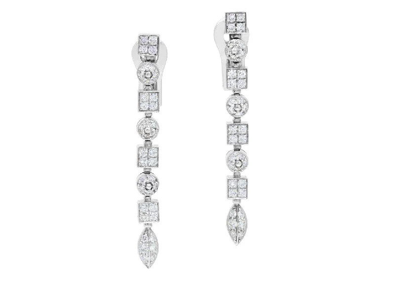 Bulgari 'Lucea' Diamond Earrings in 18K White Gold