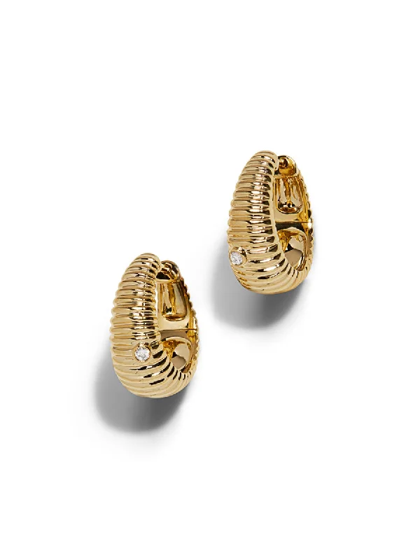 Berlingot Yellow Gold Hoop Earrings