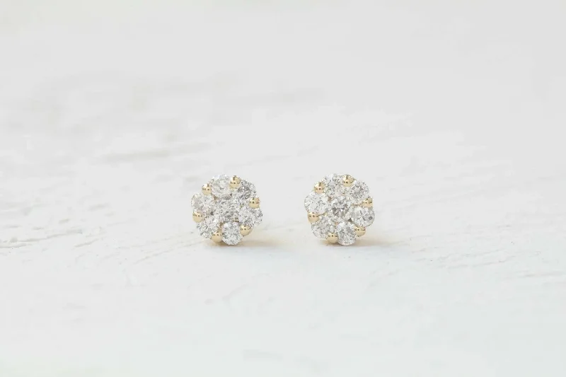 Flora Diamond Studs