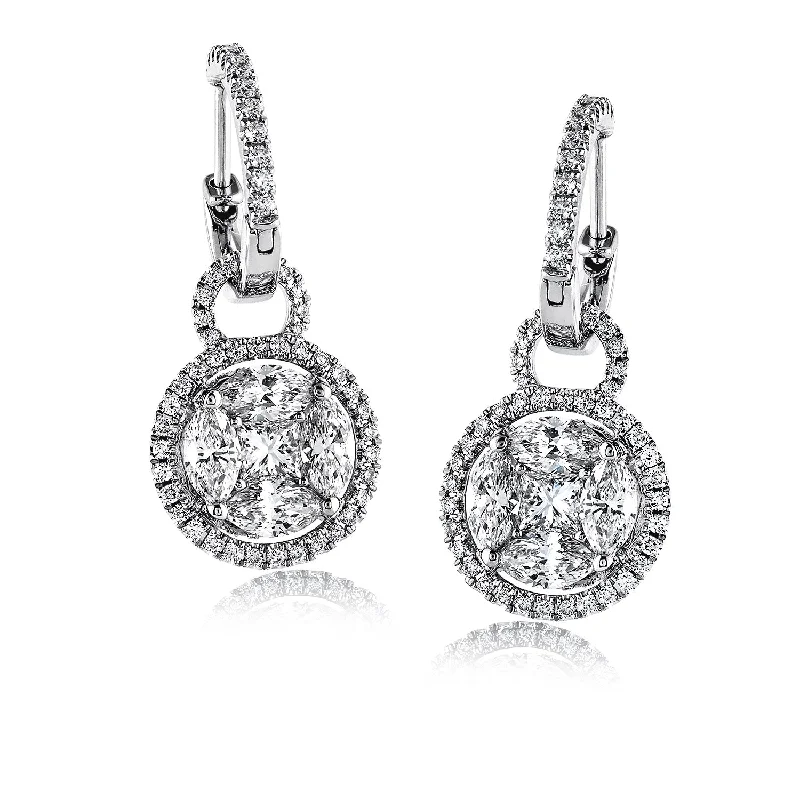 Earrings in 18k Gold with Diamonds