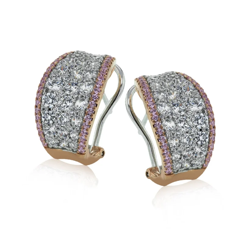 Simon-set Earrings in 18k Gold with Diamonds