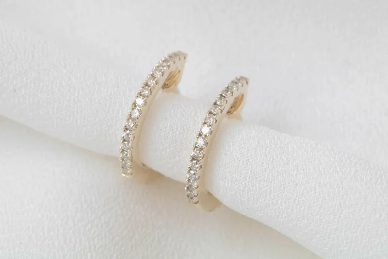 Diamond Huggie Earrings