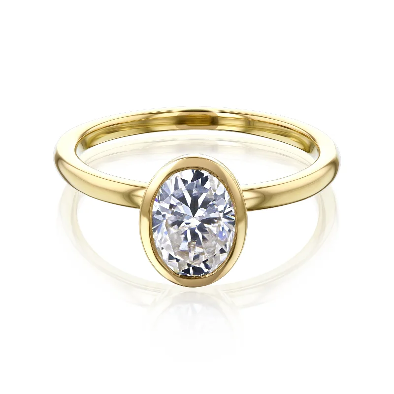 1.50ct Oval Posh X Bezel Ring