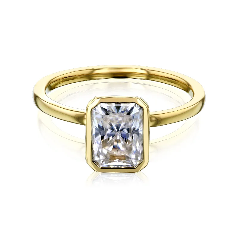 1.80ct Radiant Posh X Bezel Ring