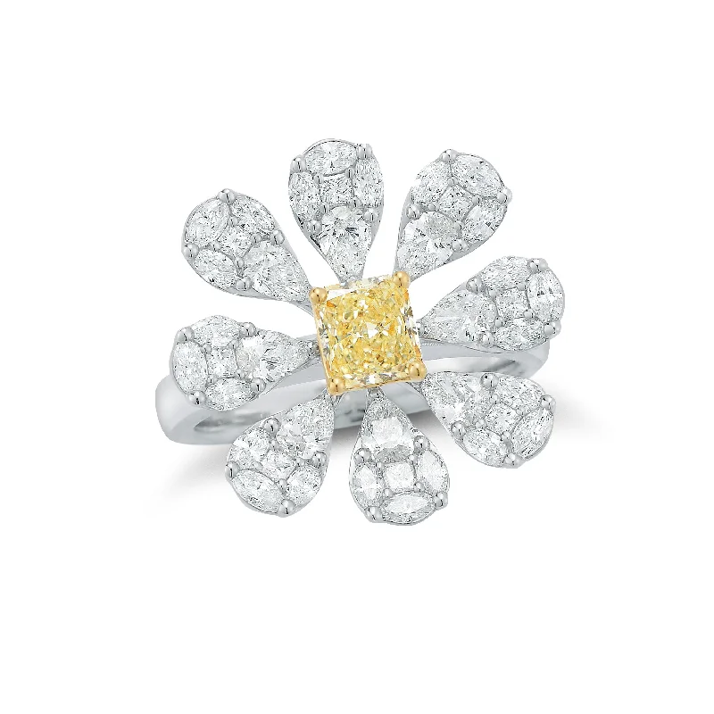 Blossoming Diamond Flower Ring