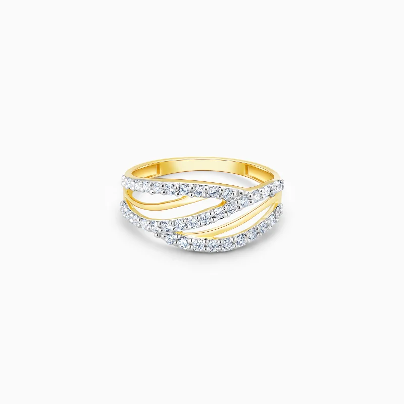 Gold Heartfelt Emotions Diamond Ring