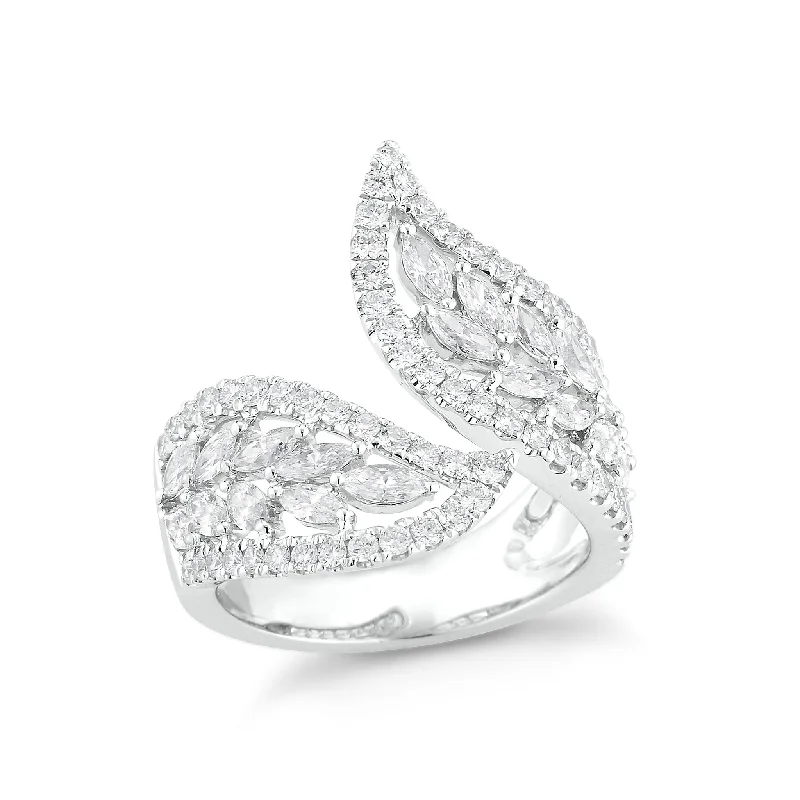 Leaf-Shaped Diamond Ring