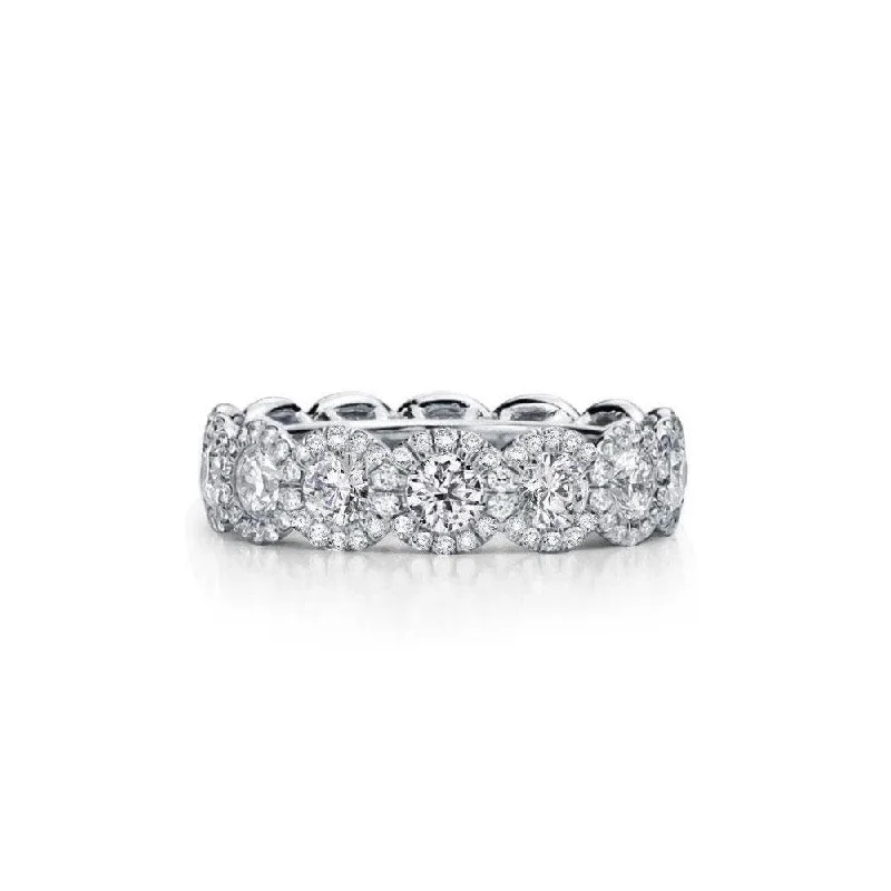 Crystal Halo Eternity Band Made With Elements