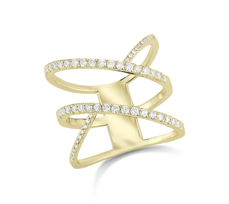 Diamond Cut-out Fashion Ring