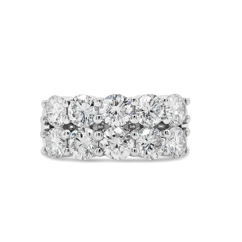 Double Row Diamond Band Ring