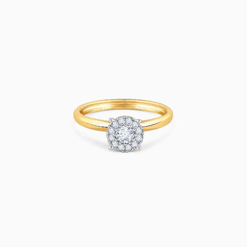 Gold Solo Dazzle Diamond Ring