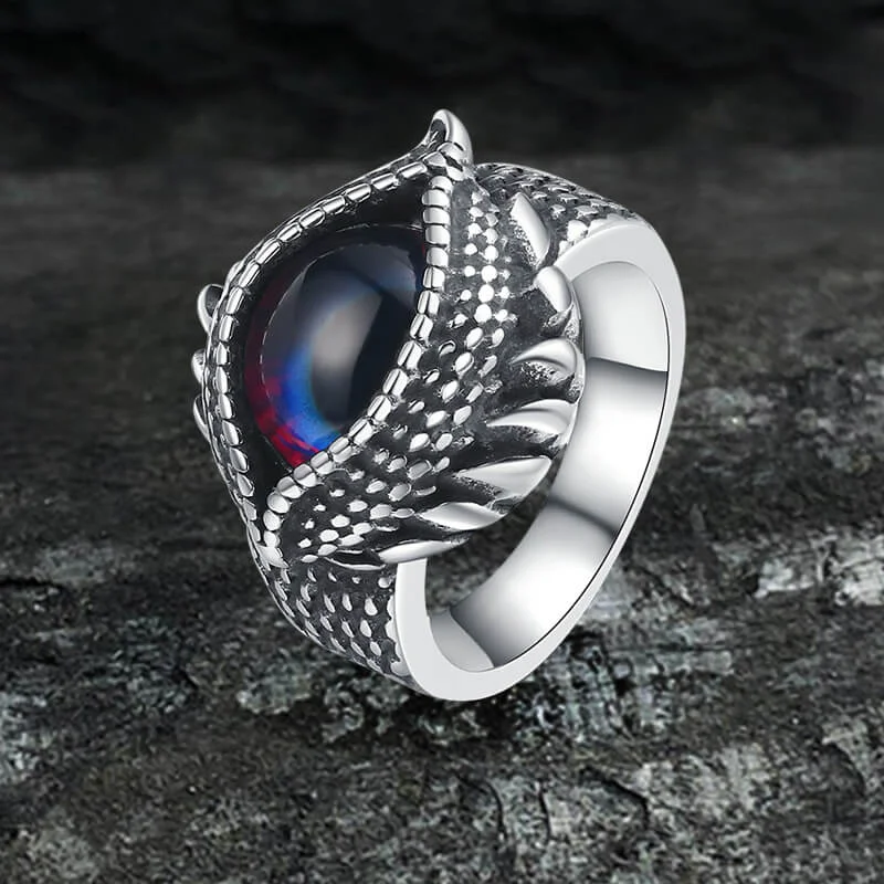 Gothic Evil Eye Stainless Steel Ring