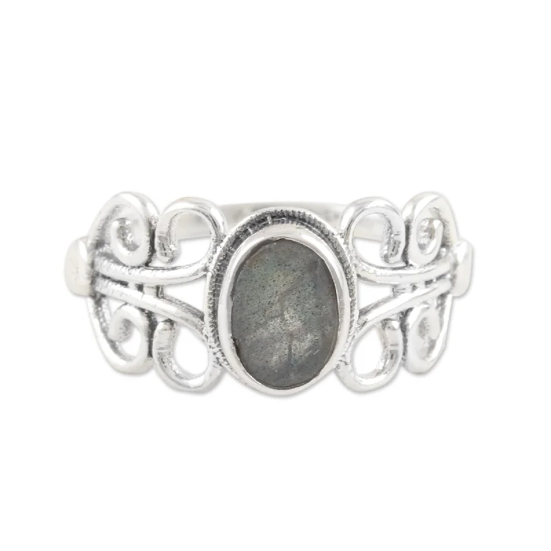 Novica Handmade Windy Transformation Labradorite Cocktail Ring