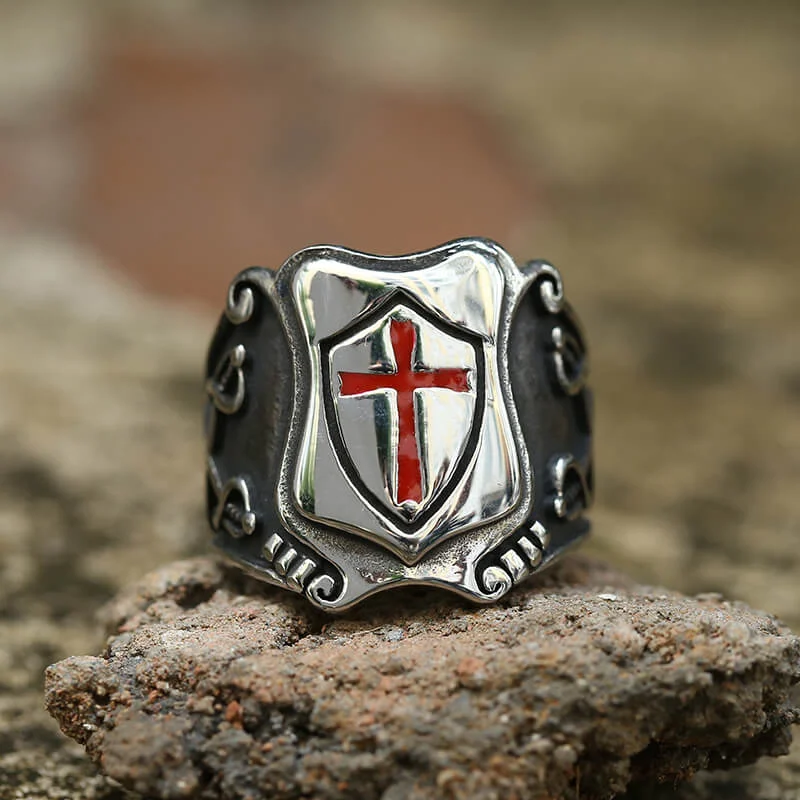 Paladin Shield Stainless Steel Ring