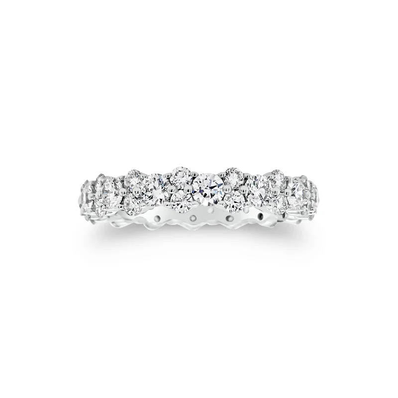 Small Prong-Set Staggered Diamond Band