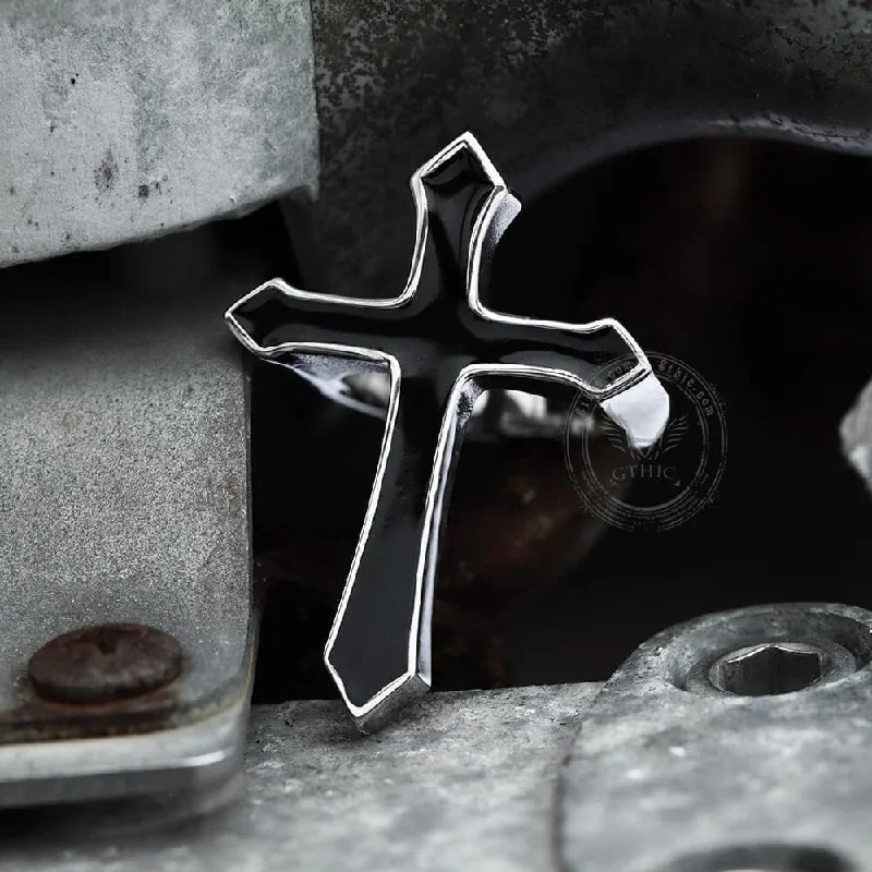 Retro Cross Stainless Steel Punk Ring