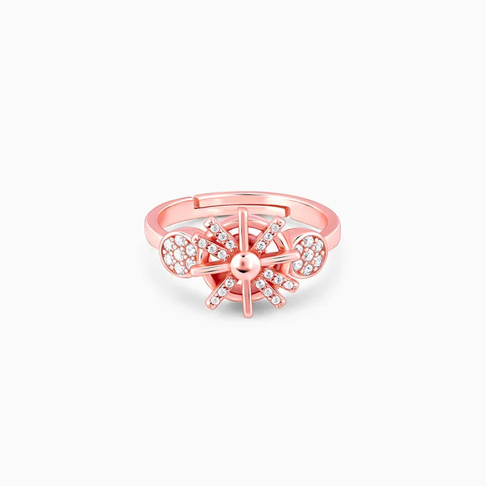 Rose Gold Sparkling Sun Ring