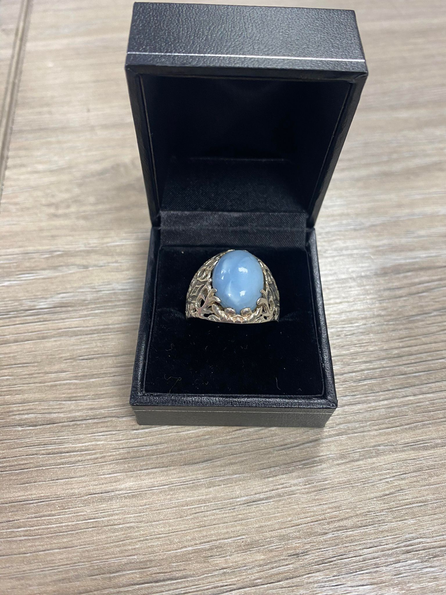 Silver Ring With blue stone