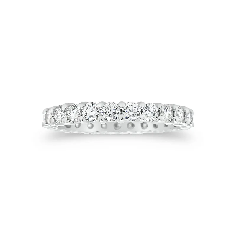 Slim Shared Prong-Set Diamond Eternity Band