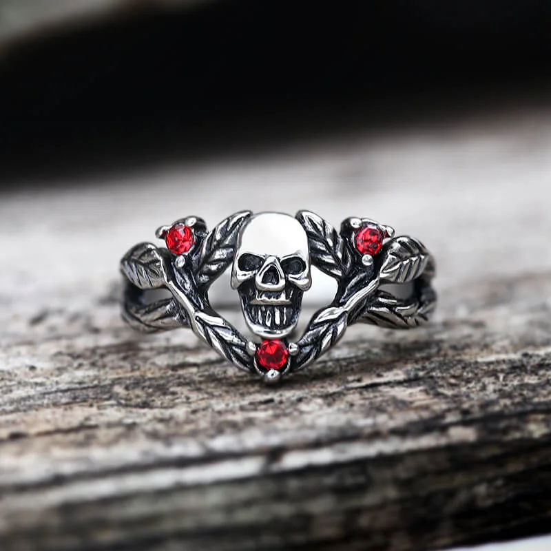 Spider Thorns Stainless Steel Skull Ring