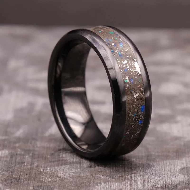 Star Dust™ Ring in Black Ceramic