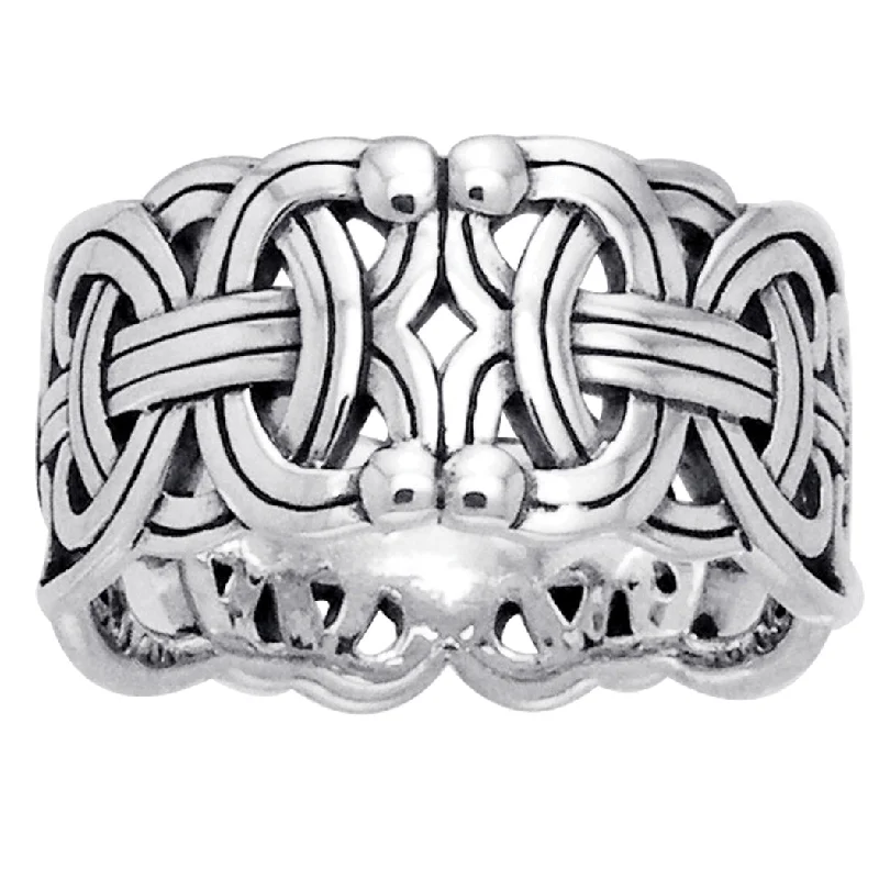 Viking Braided Borre Knot Sterling Silver Ring