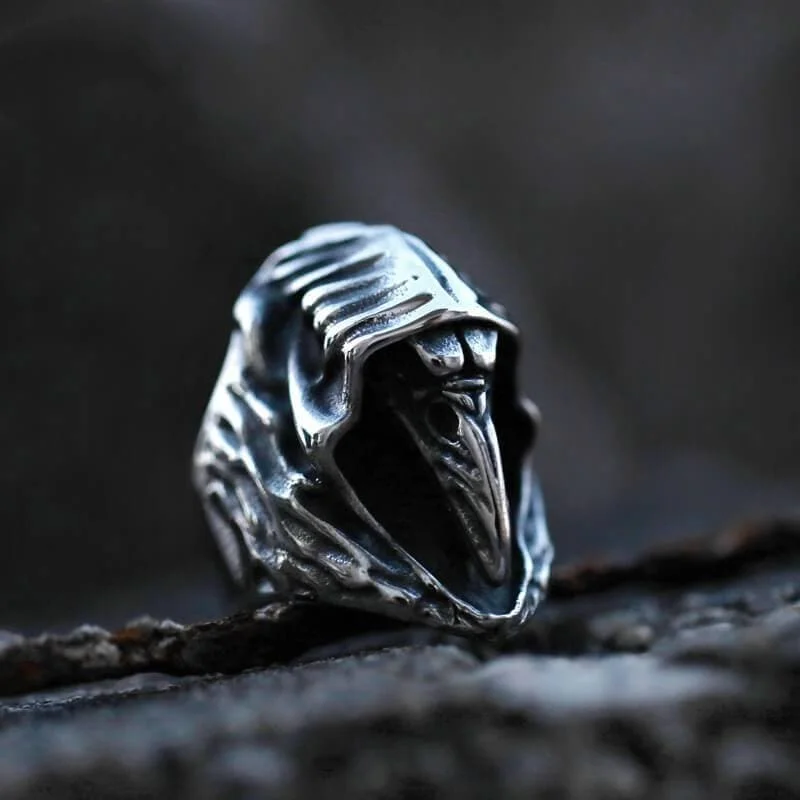 Viking Ravens Hugin Stainless Steel Ring