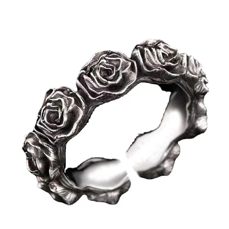 Wholesale Alloy Rose Wreath Ring