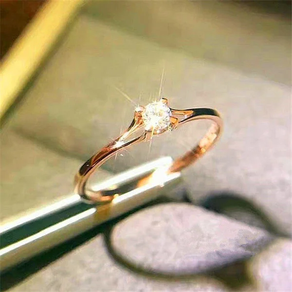 Wholesale Copper Gold Plated Simple Ring