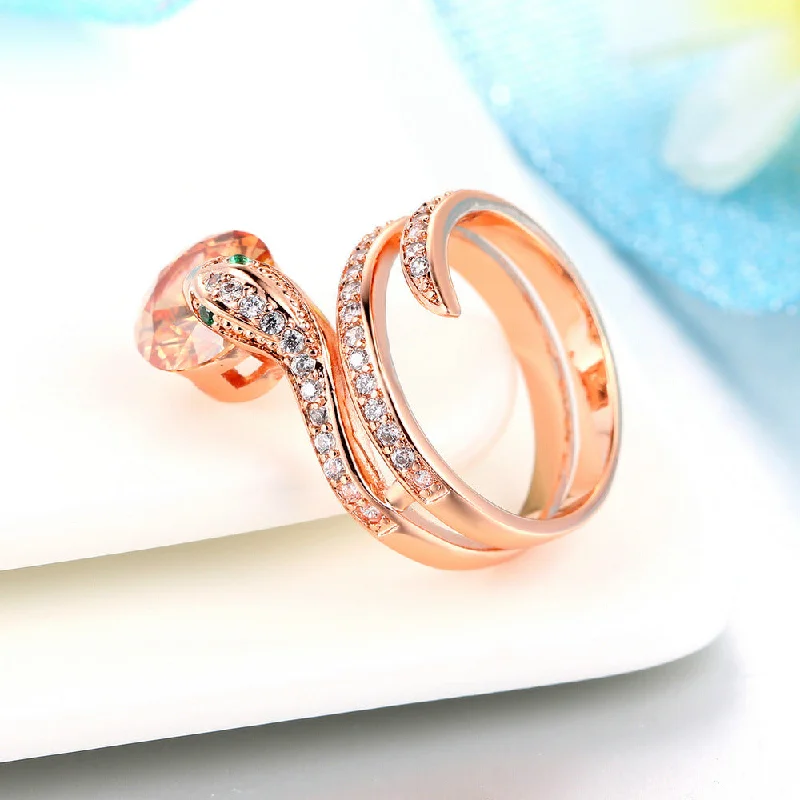 Wholesale Copper Gold Plated Snake Ring