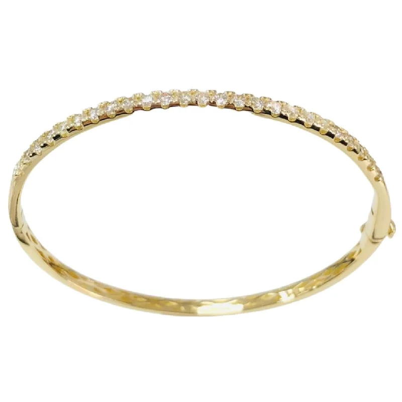 14K Yellow Gold 1.78ctw Diamond Bangle