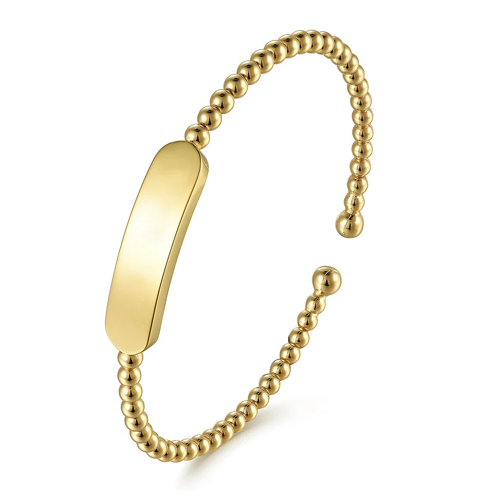 14K Yellow Gold Bujukan Personalized Bangle