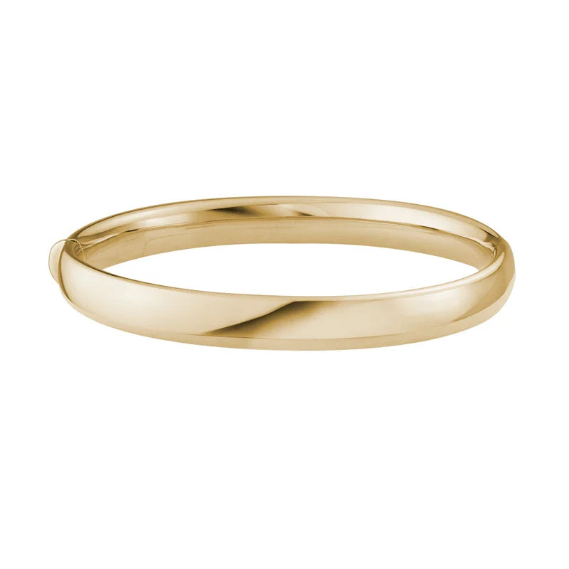 14K Yellow Gold Polished 8mm Bangle