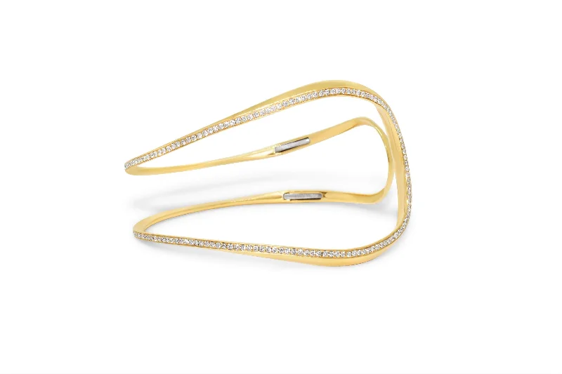 18KT ROSE GOLD DIAMOND BANGLE