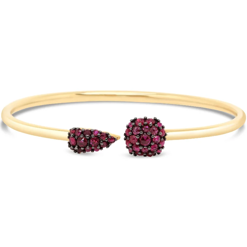 18KT YELLOW GOLD GIOVANNI FERRARIS RUBY BANGLE