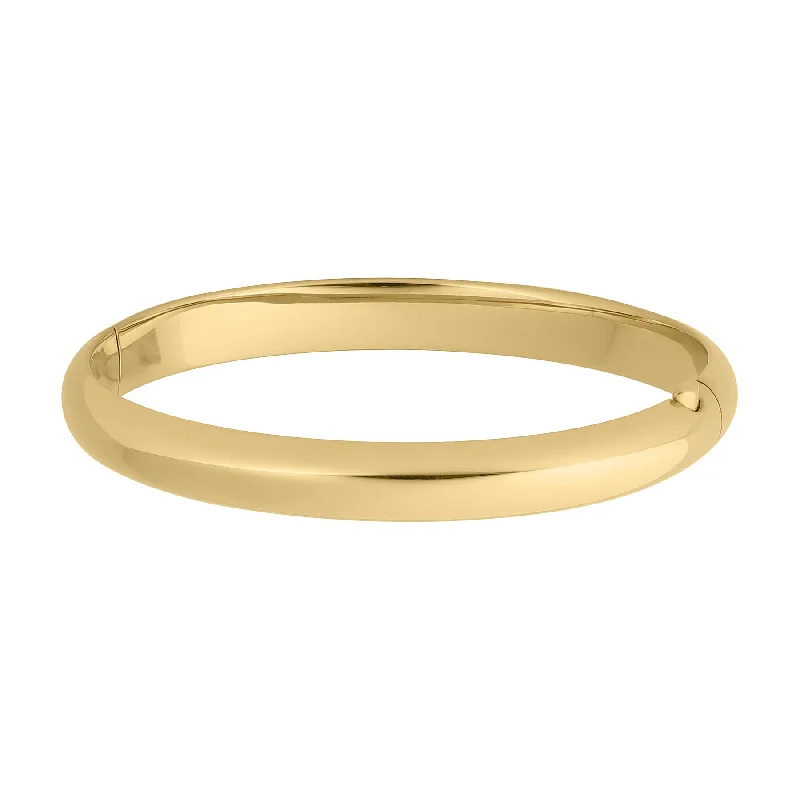 Adult 14K Gold Filled Plain 8mm Bangle