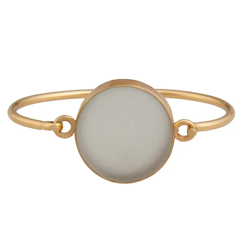 Alchemia White Recycled Glass Bangle