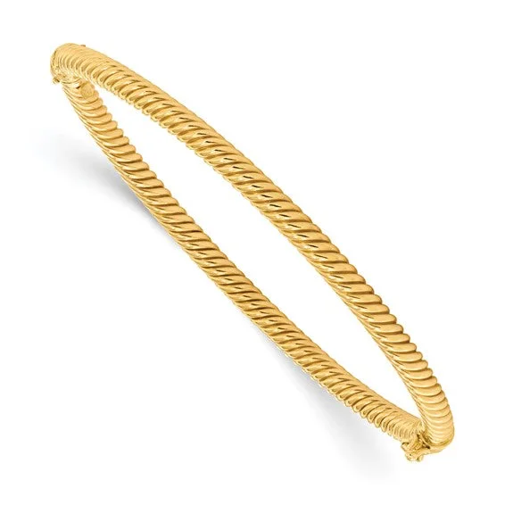 10K Yellow Gold Twisted Bangle