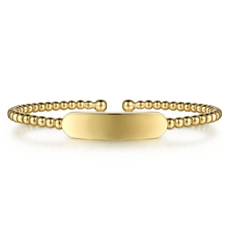 14K Yellow Gold Bujukan Personalized Bangle