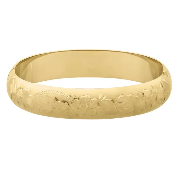 12mm Floral Bangle (Matte)